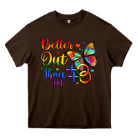 Chocolate Brown better out than in Heavy Core Tee - Artiststas