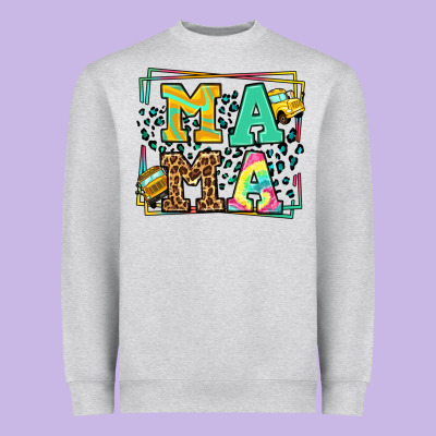 School Bus Driver Mama Mother's Day Heavyweight Sweatshirt Designed By Lillyallendesigns