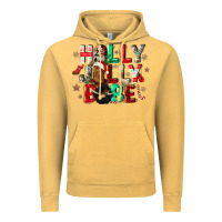 Vintage Mustard holly jolly babe Vintage Hoodie - CowGirlArtShop