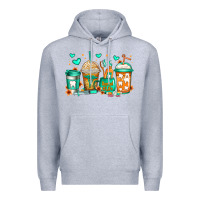 Heather Grey dental life coffee cups Premium Hoodie - Jasminsmagicworld