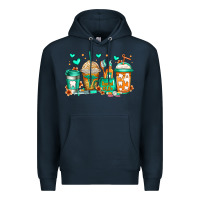 Navy dental life coffee cups Premium Hoodie - Jasminsmagicworld