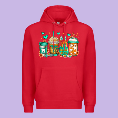 Dental Life Coffee Cups Premium Hoodie Designed By Jasminsmagicworld