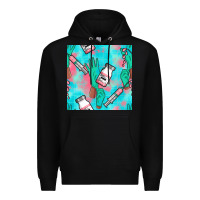Black Nurse Gloves Seamless Pattern Premium Hoodie - BundleAndBundleShop