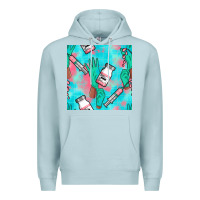 Blue Mist Nurse Gloves Seamless Pattern Premium Hoodie - BundleAndBundleShop