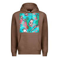 Chestnut Nurse Gloves Seamless Pattern Premium Hoodie - BundleAndBundleShop