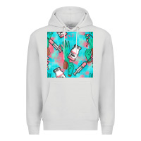 Dove Grey Nurse Gloves Seamless Pattern Premium Hoodie - BundleAndBundleShop