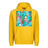Lemon Nurse Gloves Seamless Pattern Premium Hoodie - BundleAndBundleShop