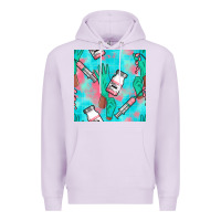 Lilac Nurse Gloves Seamless Pattern Premium Hoodie - BundleAndBundleShop