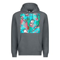 Rock Nurse Gloves Seamless Pattern Premium Hoodie - BundleAndBundleShop