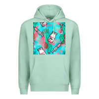 Seafoam Nurse Gloves Seamless Pattern Premium Hoodie - BundleAndBundleShop