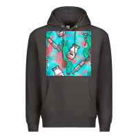 Smoke Nurse Gloves Seamless Pattern Premium Hoodie - BundleAndBundleShop