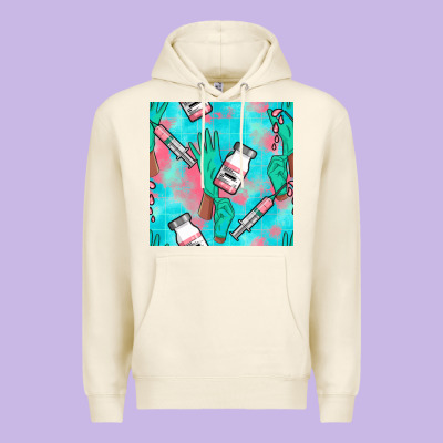 Nurse Gloves Seamless Pattern Premium Hoodie Designed By Bundleandbundleshop