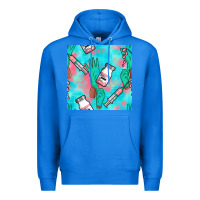 True Royal Nurse Gloves Seamless Pattern Premium Hoodie - BundleAndBundleShop