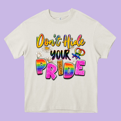 Don't Hide Your Pride Heavy Core Tee Designed By Artiststas
