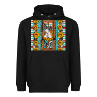 Black goat family mom sunflowers serape leopard cowhide tumbler Heavyweight Hoodie - Artiststas