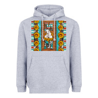 Heather Grey goat family mom sunflowers serape leopard cowhide tumbler Heavyweight Hoodie - Artiststas