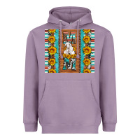 Lavender goat family mom sunflowers serape leopard cowhide tumbler Heavyweight Hoodie - Artiststas