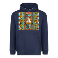 Navy goat family mom sunflowers serape leopard cowhide tumbler Heavyweight Hoodie - Artiststas