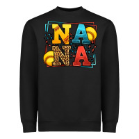 Black Softball nana leopard frame Heavyweight Sweatshirt - LillyAllenDesigns