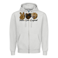 Dove Grey Peace Love Lion Head Zipper Hoodie - LillyAllenDesigns