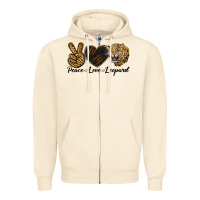 Sandshell Peace Love Lion Head Zipper Hoodie - LillyAllenDesigns