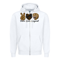 White Peace Love Lion Head Zipper Hoodie - LillyAllenDesigns