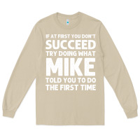 Mushroom mike gift name personalized birthday funny christmas joke Long Sleeve Tee - minhPixels
