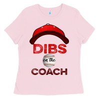 Bubblegum Pink Dibs On The Coach Baseball Ladies Tee - Bettercallsaul