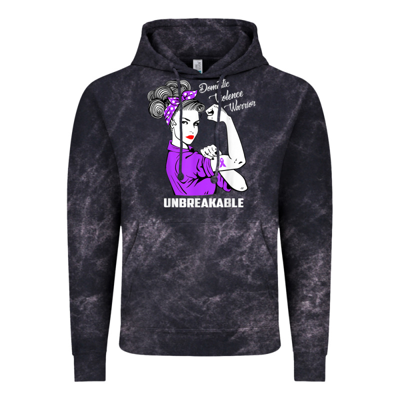 Domestic Violence Warrior Unbreakable Awareness Gift Vintage Hoodie by minhPixels | Teevron