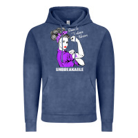 Vintage Denim Domestic Violence Warrior Unbreakable Awareness Gift Vintage Hoodie - minhPixels