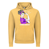 Vintage Mustard Domestic Violence Warrior Unbreakable Awareness Gift Vintage Hoodie - minhPixels