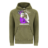 Vintage Olive Domestic Violence Warrior Unbreakable Awareness Gift Vintage Hoodie - minhPixels