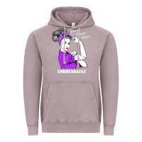 Vintage Zinc Domestic Violence Warrior Unbreakable Awareness Gift Vintage Hoodie - minhPixels
