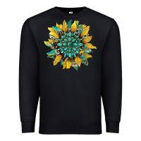 Black sunflower with gemstone and cowhide Premium Sweatshirt - Artiststas