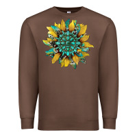 Chestnut sunflower with gemstone and cowhide Premium Sweatshirt - Artiststas
