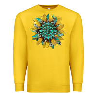 Lemon sunflower with gemstone and cowhide Premium Sweatshirt - Artiststas
