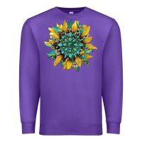 Purple sunflower with gemstone and cowhide Premium Sweatshirt - Artiststas