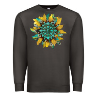 Smoke sunflower with gemstone and cowhide Premium Sweatshirt - Artiststas