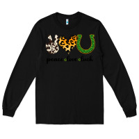 Black Peace Love Luck Long Sleeve Tee - Jasminsmagicworld
