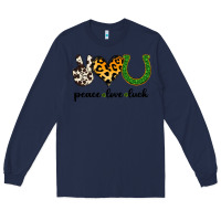 Navy Peace Love Luck Long Sleeve Tee - Jasminsmagicworld
