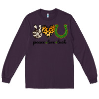 Plum Peace Love Luck Long Sleeve Tee - Jasminsmagicworld