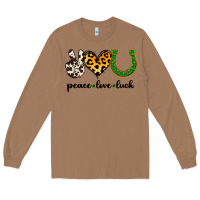 Toasted Coconut Peace Love Luck Long Sleeve Tee - Jasminsmagicworld