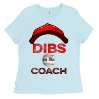 Baby Blue Dibs On The Coach Baseball Ladies Tee - Bettercallsaul