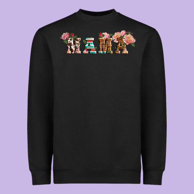 Western Mama Pink Roses Mother's Day Heavyweight Sweatshirt Designed By Lillyallendesigns