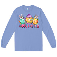 Colony Blue Happy Easter Nurse eggs Easter Day Long Sleeve Tee - CowGirlArtShop