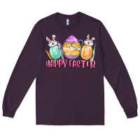 Plum Happy Easter Nurse eggs Easter Day Long Sleeve Tee - CowGirlArtShop