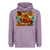 Lavender galloping horse serape sunflowers turquoise and saddles Heavyweight Hoodie - Artiststas