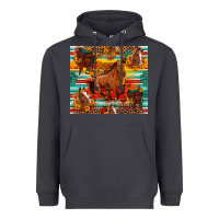 Smoke galloping horse serape sunflowers turquoise and saddles Heavyweight Hoodie - Artiststas
