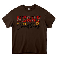 Chocolate Brown merry christmas Heavy Core Tee - JahusDesignShop
