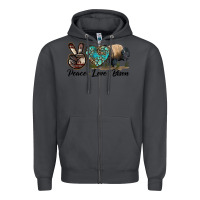 Smoke Peace lLve Bison Zipper Hoodie - LillyAllenDesigns
